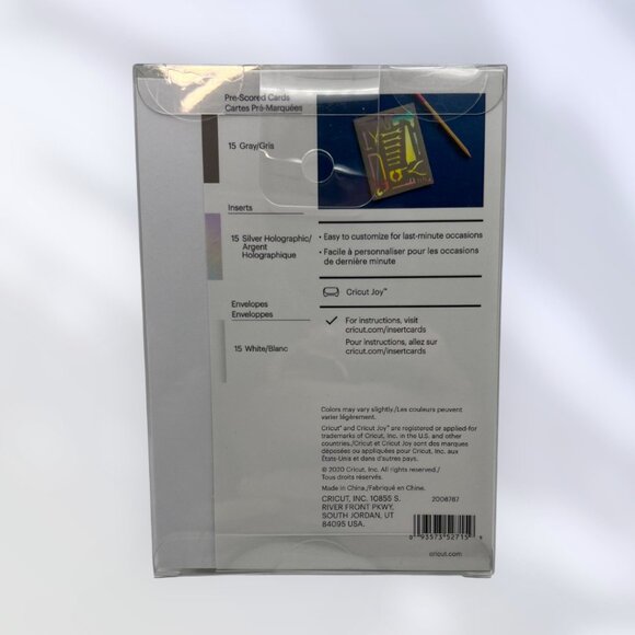 Cricut Joy Insert Cards, Gray/Silver Holographic 4.25" x 5.5" - Picture 2 of 3